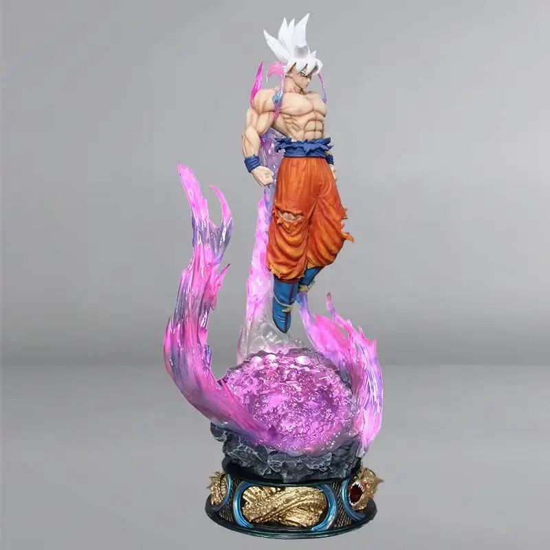 Dragon Ball Goku Action Figure Ultra Instinct LED Light PVC Statue Collectible Model 5