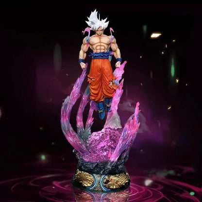 Dragon Ball Goku Action Figure Ultra Instinct LED Light PVC Statue Collectible Model 6