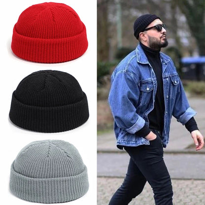 Knitted Hat, Brimless Cap, Winter Warm Beanies, Fashion Hip Hop Style for Men and Women