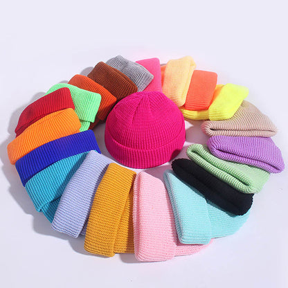 Knitted Hat, Brimless Cap, Winter Warm Beanies, Fashion Hip Hop Style for Men and Women