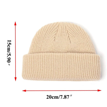 Knitted Hat, Brimless Cap, Winter Warm Beanies, Fashion Hip Hop Style for Men and Women