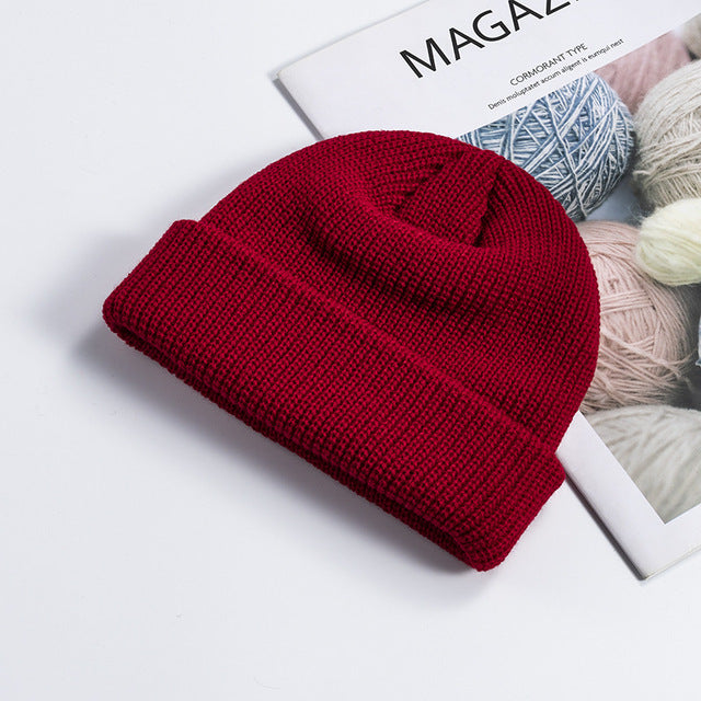 Knitted Hat, Brimless Cap, Winter Warm Beanies, Fashion Hip Hop Style for Men and Women