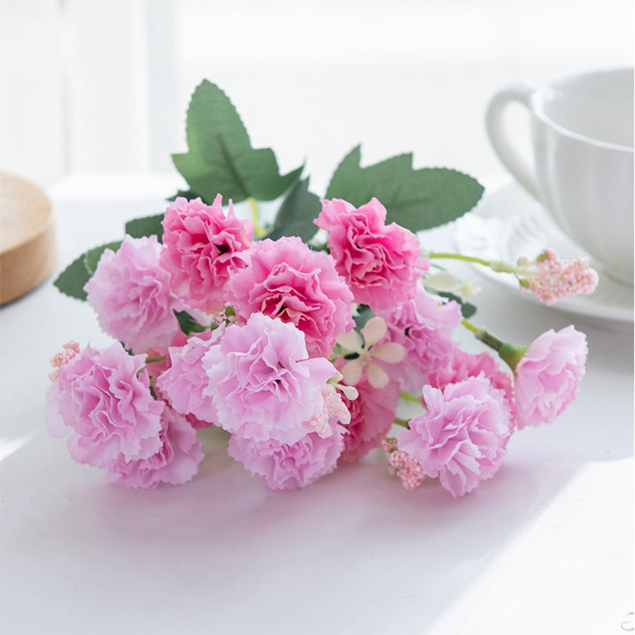 Small Carnation Artificial Flowers Wedding Arch Decor Christmas Garland Accessories Home Floral Arr 6