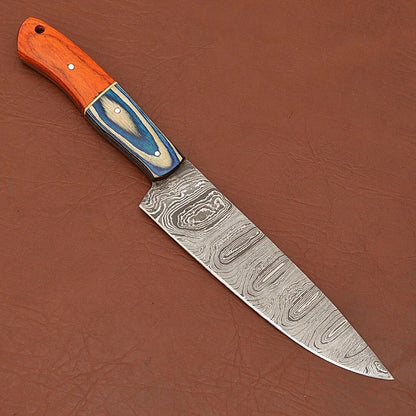 Luxury Handmade Damascus Chef Knife  Perfect For Kitchen Hunting  Camping 1