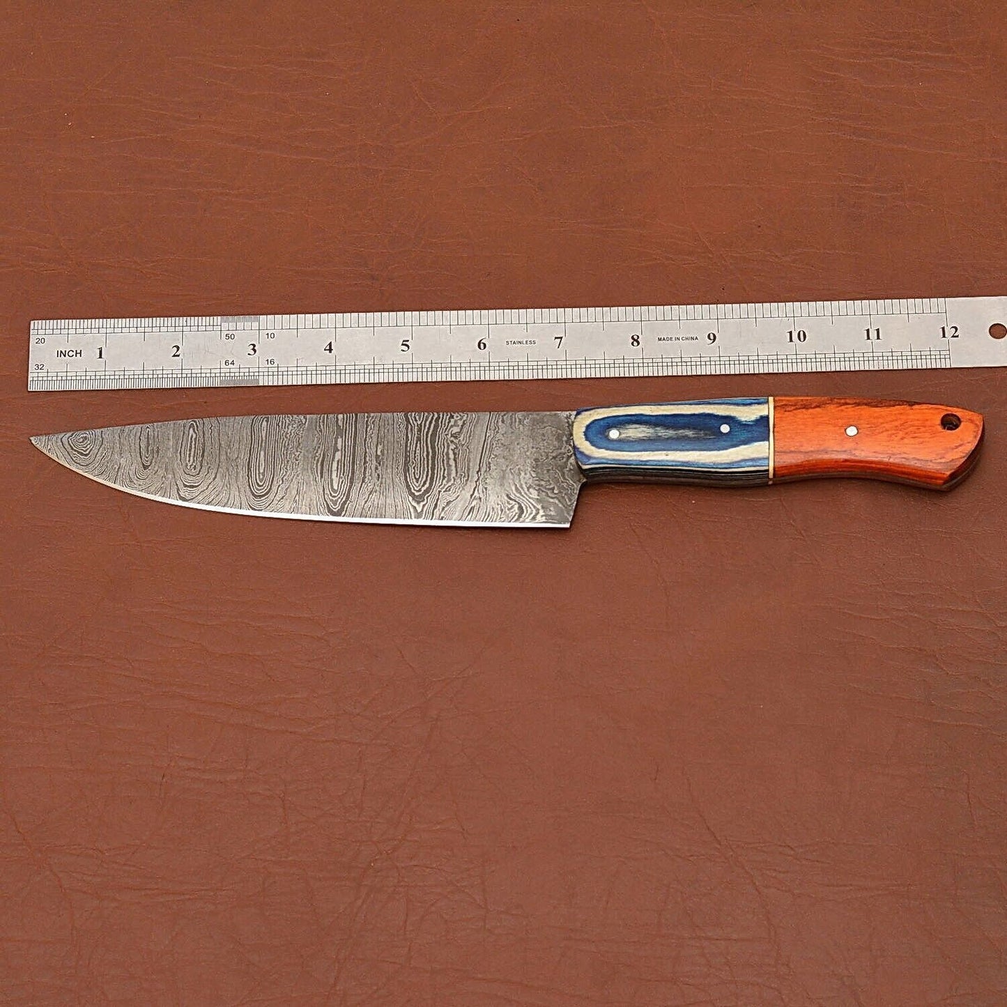 Luxury Handmade Damascus Chef Knife  Perfect For Kitchen Hunting  Camping 2