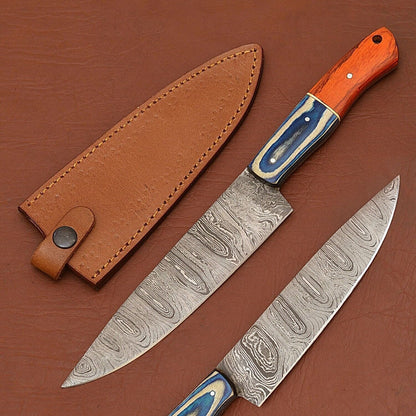 Luxury Handmade Damascus Chef Knife – Perfect for Kitchen, Hunting & Camping