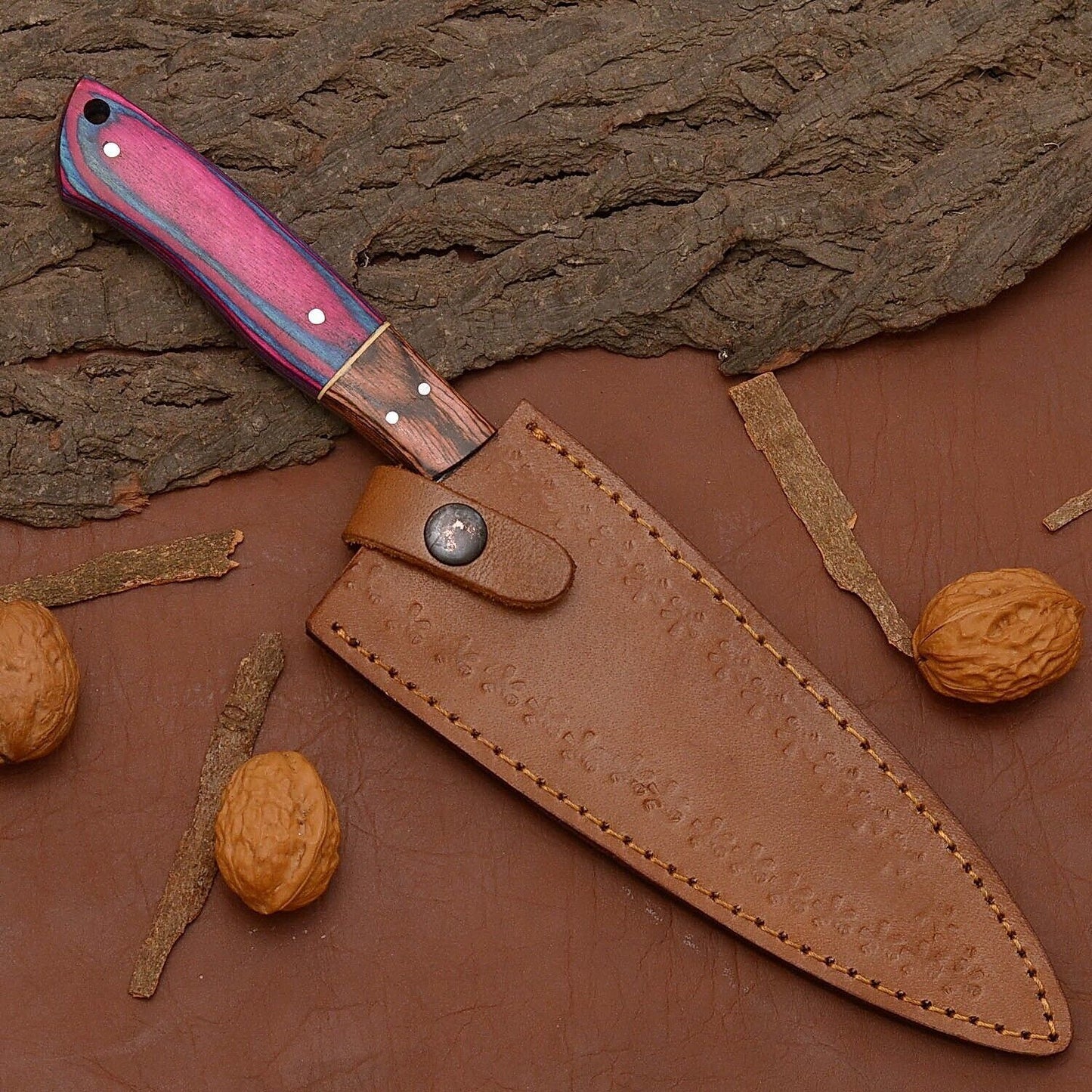 Luxury Custom Damascus Steel Fillet Knife  Perfect For Kitchen  Hunting 3