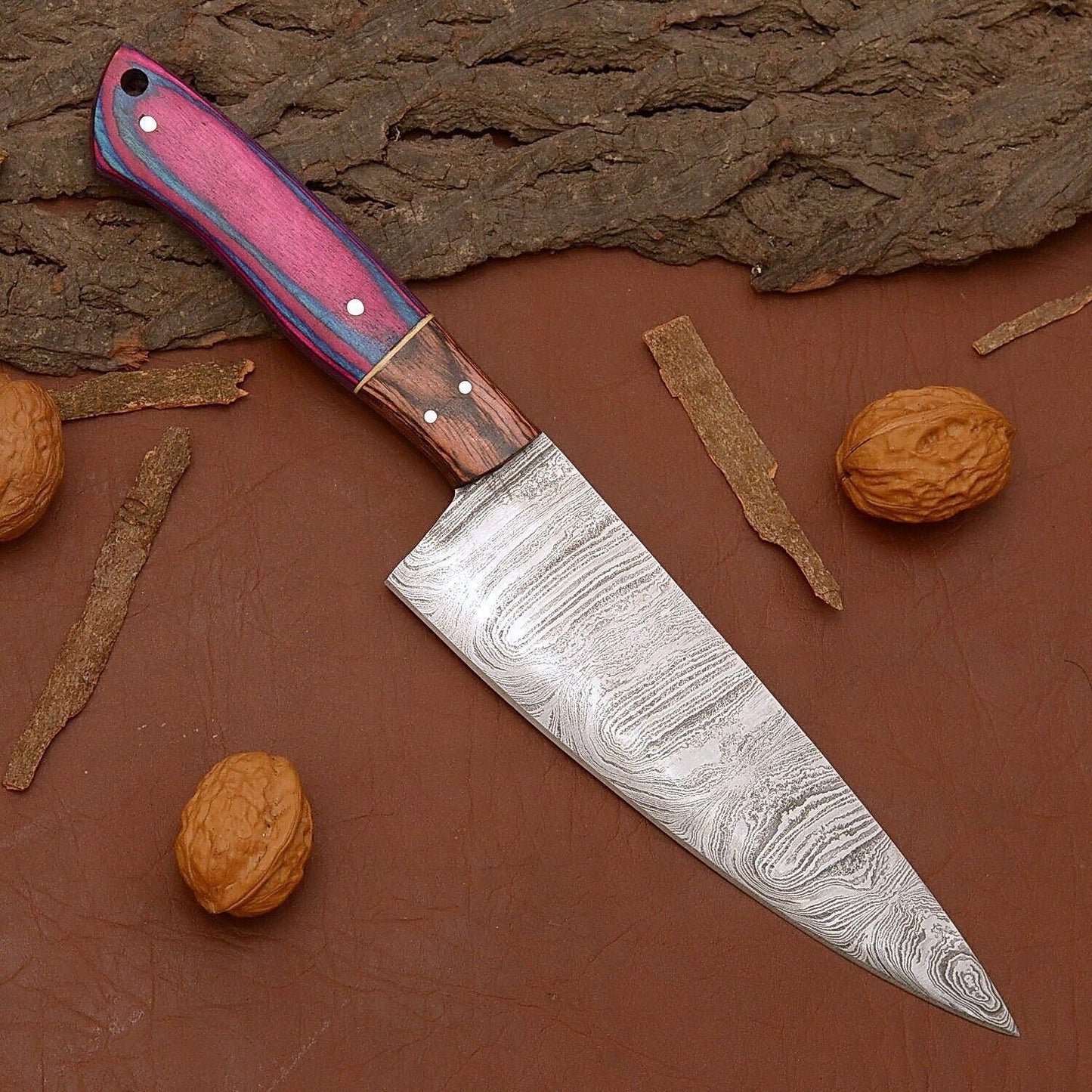 Luxury Custom Damascus Steel Fillet Knife  Perfect For Kitchen  Hunting 1