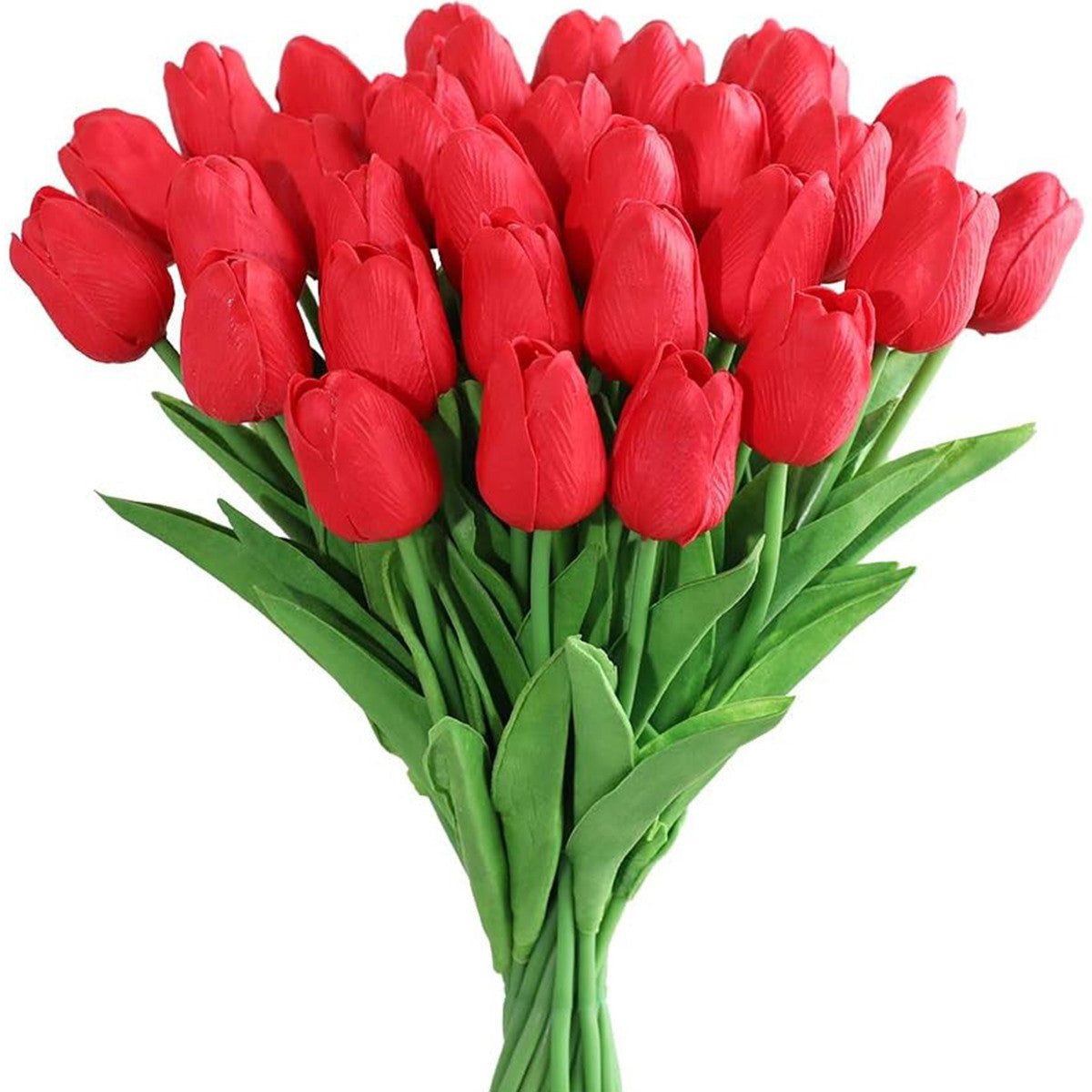 Artificial Flower Tulip Realistic Touch Bouquet Vase Scrap Booking Decor Wedding Garland Home Decor 6