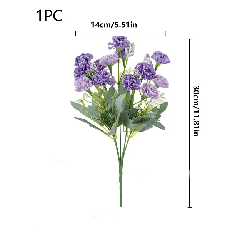 Small Carnation Artificial Flowers Wedding Arch Decor Christmas Garland Accessories Home Floral Arr 12