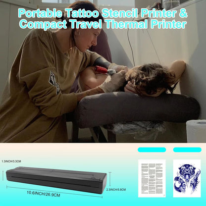 2025 Portable Tattoo Thermal Printer  Wireless Bluetooth A4 Stencil And Document Printer 3