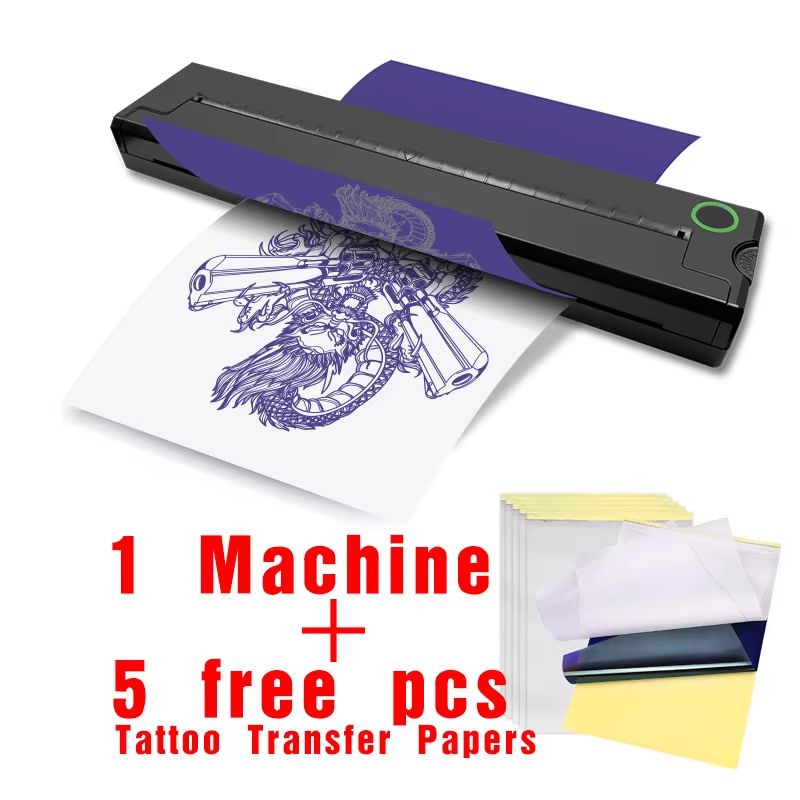 2025 Portable Tattoo Thermal Printer  Wireless Bluetooth A4 Stencil And Document Printer 8