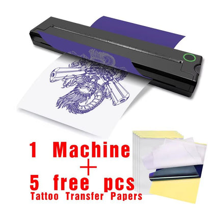 2025 Portable Tattoo Thermal Printer  Wireless Bluetooth A4 Stencil And Document Printer 8