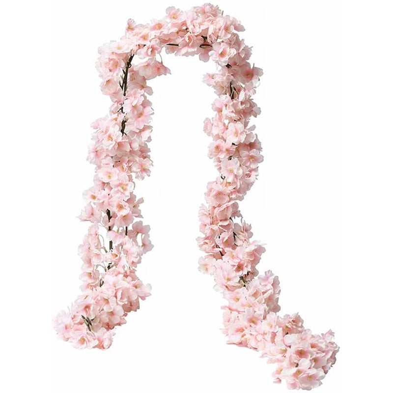 Artificial Sakura Flowers Vine, Wedding Garden Decor, Rose Arch, Party Decoration, Bridal Festival, Fake Silk Scrapbook