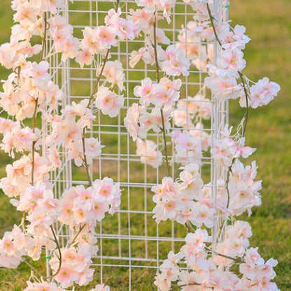 Artificial Sakura Flowers Vine, Wedding Garden Decor, Rose Arch, Party Decoration, Bridal Festival, Fake Silk Scrapbook