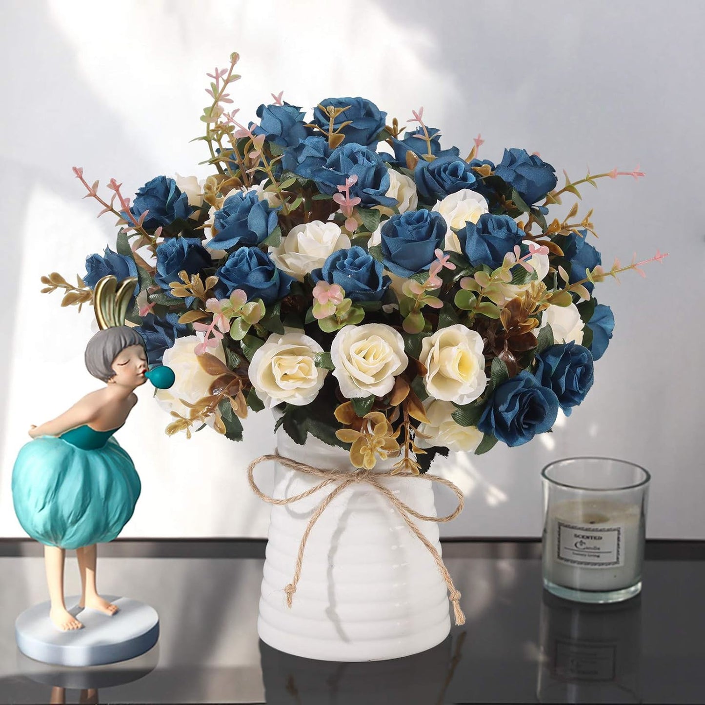 Silk Rose Artificial Flowers Wedding Decoration Home Garden Bouquet Bride Gift Scrap Booking Wreath 2