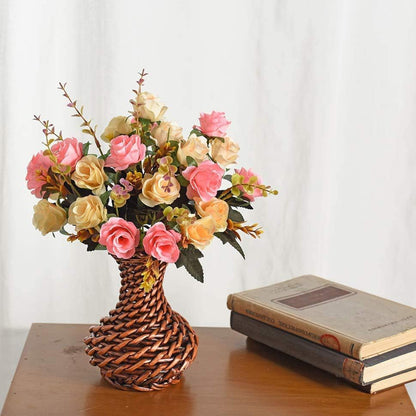 Silk Rose Artificial Flowers Wedding Decoration Home Garden Bouquet Bride Gift Scrap Booking Wreath 3