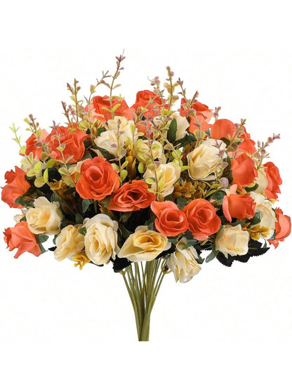 Silk Rose Artificial Flowers Wedding Decoration Home Garden Bouquet Bride Gift Scrap Booking Wreath 8