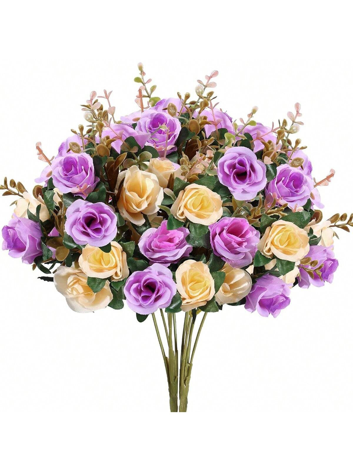 Silk Rose Artificial Flowers Wedding Decoration Home Garden Bouquet Bride Gift Scrap Booking Wreath 10