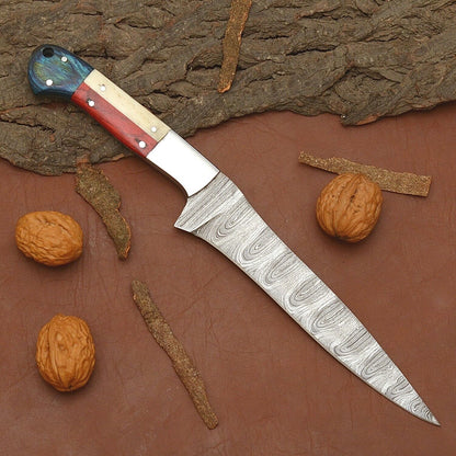 Hand Forged Damascus Chef Knife  Professional Kitchen  Survival Knife 1
