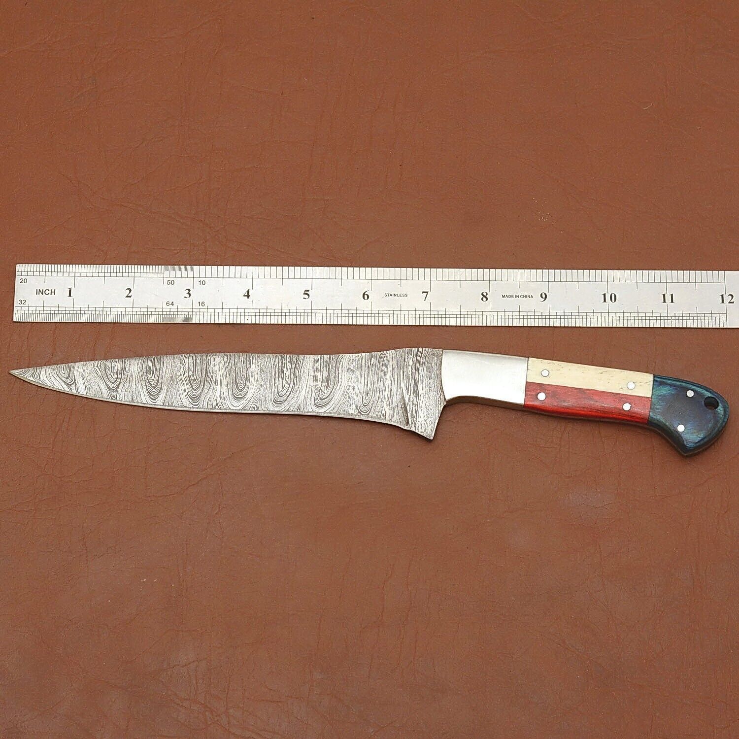 Hand Forged Damascus Chef Knife  Professional Kitchen  Survival Knife 2