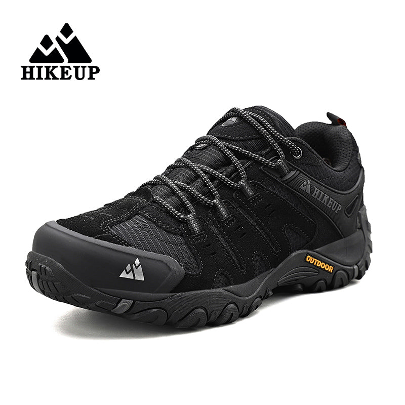 HIKEUP Mens Hiking Shoes Suede Leather Outdoor Shoes Wearresistant Men Trekking Walking Hunting Tac 6