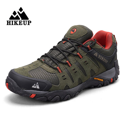 HIKEUP Mens Hiking Shoes Suede Leather Outdoor Shoes Wearresistant Men Trekking Walking Hunting Tac 4