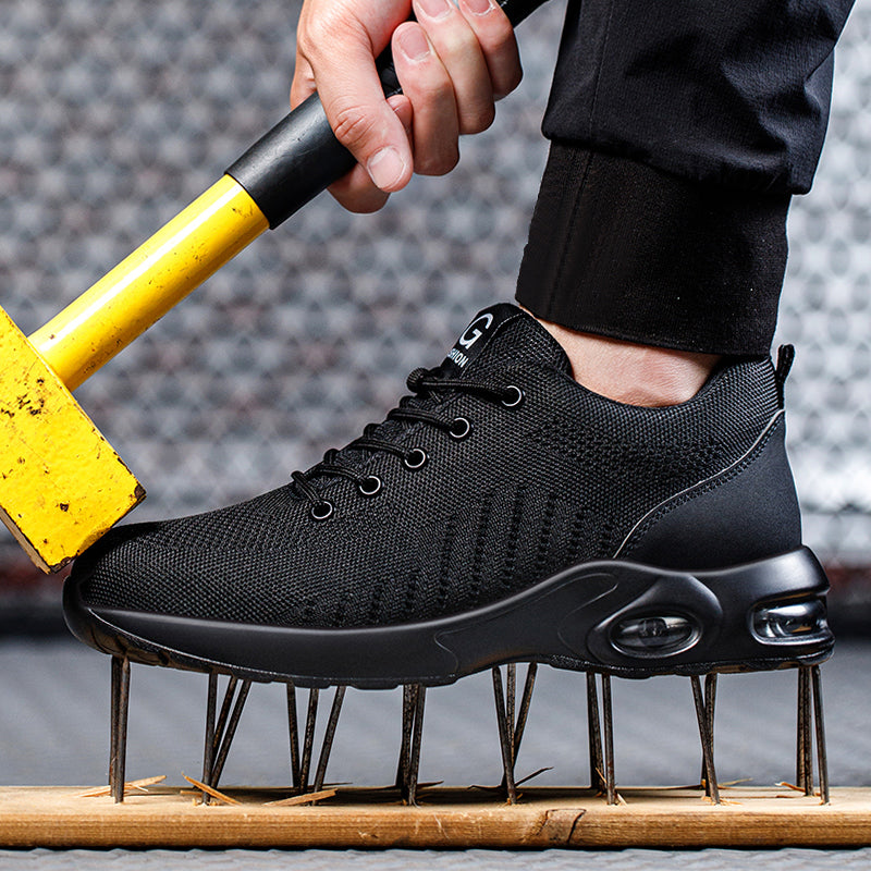 Mens Steel Toe Safety Boots AntiSmash Indestructible Work Sneakers  Tactical Work Shoes For AllDay  1