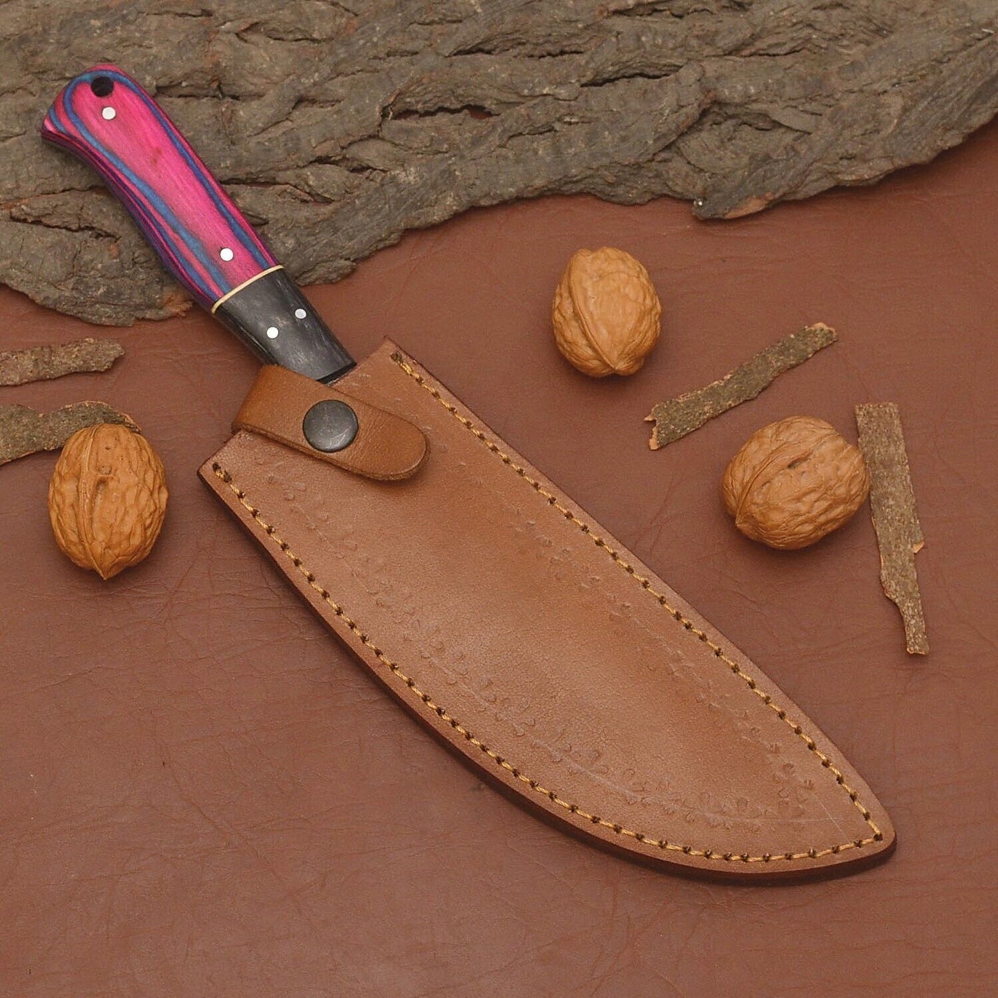 Authentic Hand Forged Damascus Chef Knife  Precision Kitchen Cutter 3