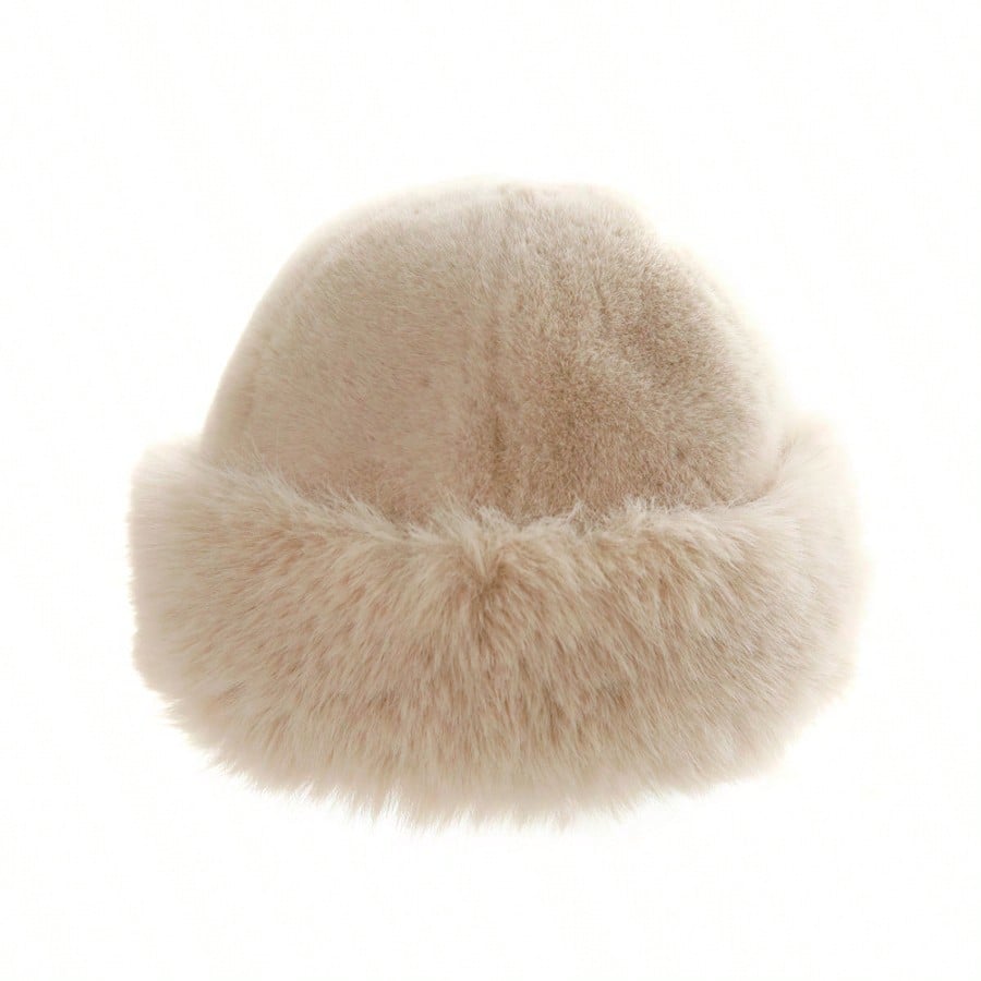 Warm Thick Fleece Bucket Hat For Women Simple And Casual Winter Hat Fashionable Outdoor Skiing Cap 6