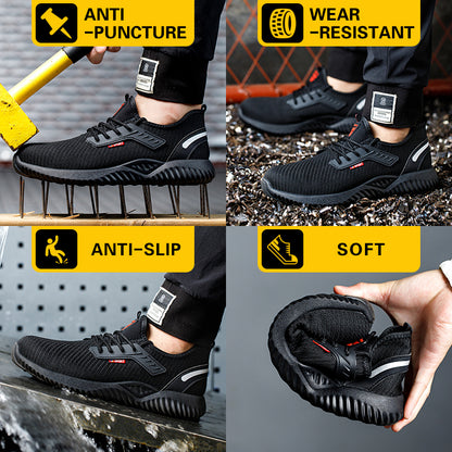 Mens Steel Toe Safety Shoes AntiSmash PunctureProof Work Sneakers Lightweight Indestructible Tactic 2