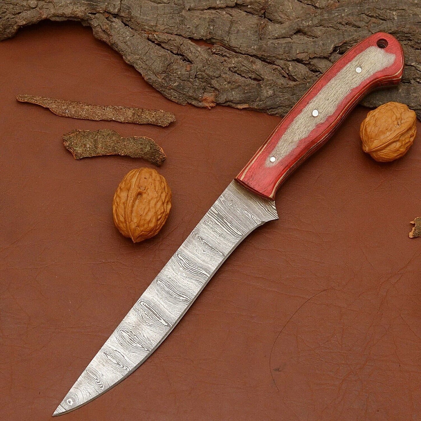 Signature Handmade Damascus Chef Knife  Sharp 7 Inch Blade For Professionals 1