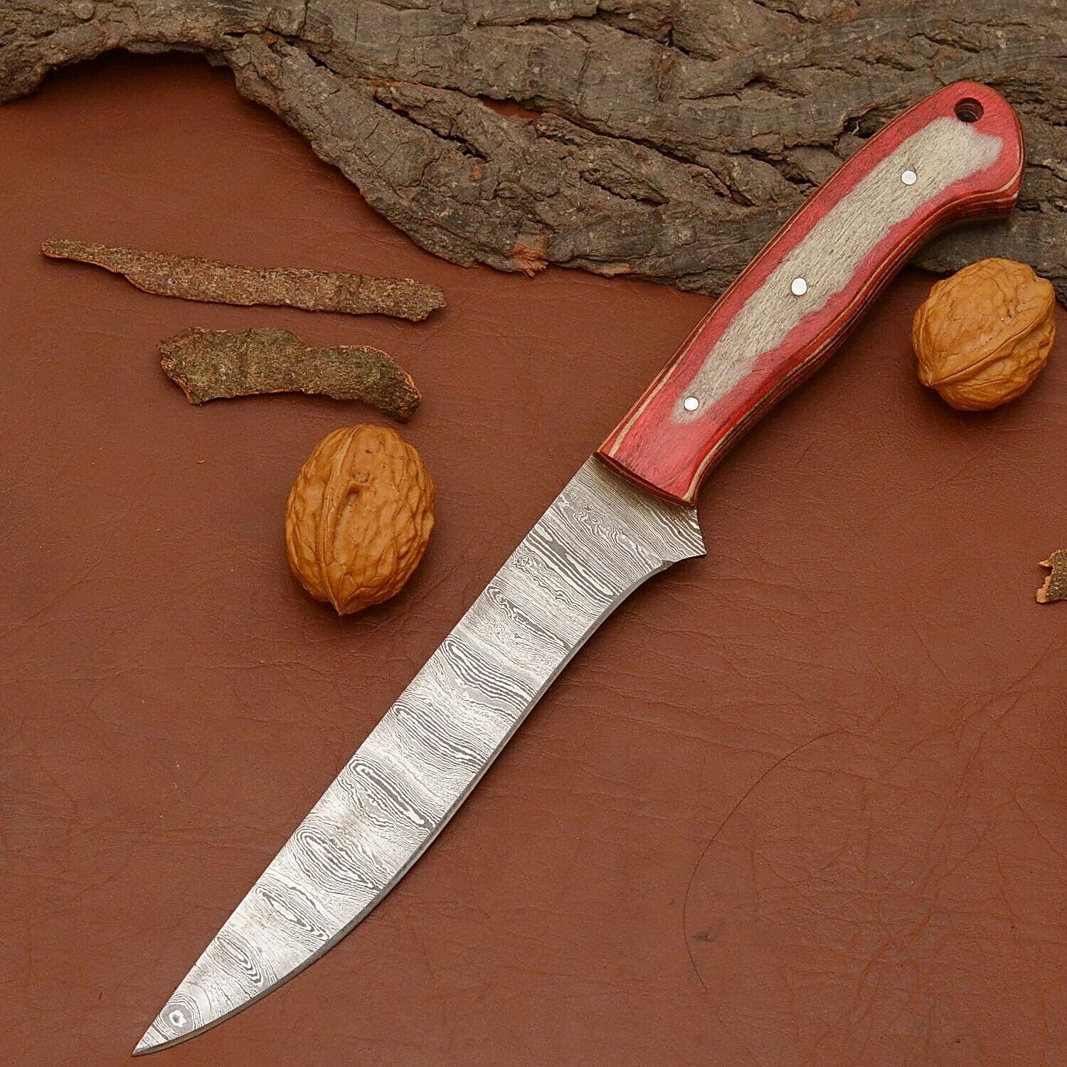 Signature Handmade Damascus Chef Knife  Sharp 7 Inch Blade For Professionals 1