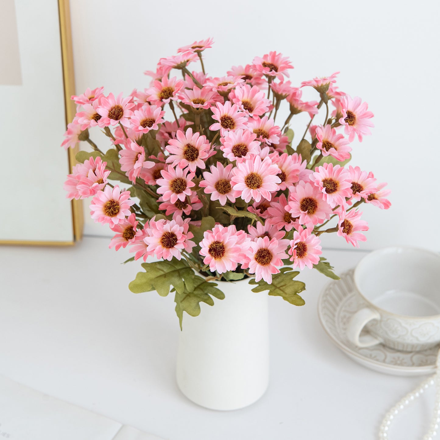 Artificial Plastic Daisy Flowers, Centerpieces, Fake Plant Wedding Decor, Room and Home Party Gifts, Handheld Festival B