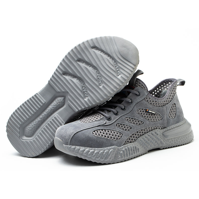 Breathable Lightweight Steel Toe Work Shoes For Men Summer Safety Shoes With Protection  Mesh Desig 4