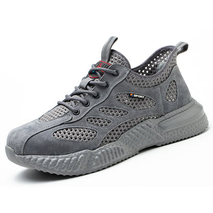 Breathable Lightweight Steel Toe Work Shoes For Men Summer Safety Shoes With Protection  Mesh Desig 5