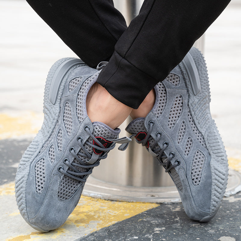 Breathable Lightweight Steel Toe Work Shoes For Men Summer Safety Shoes With Protection  Mesh Desig 2