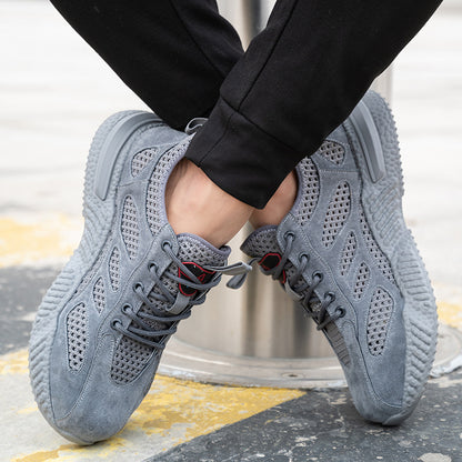 Breathable Lightweight Steel Toe Work Shoes For Men Summer Safety Shoes With Protection  Mesh Desig 2