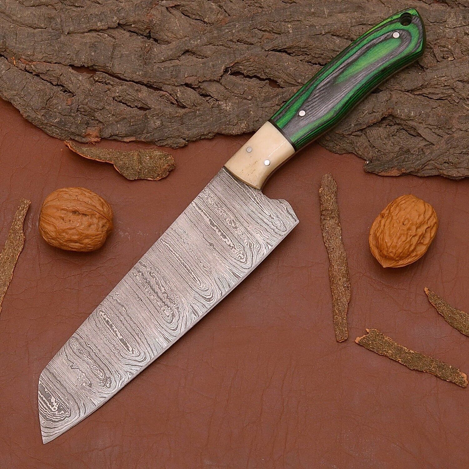 Collectors Handmade Damascus Steel Knife  ChefGrade Kitchen Tool 2