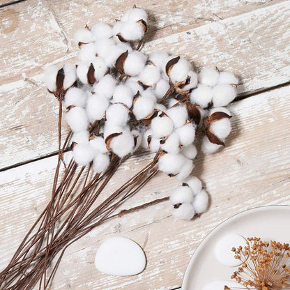 Naturally Cotton Artificial Plants, Floral Spray Wedding, Outdoor Garden Garland, Spring Party Vases Decor for Home