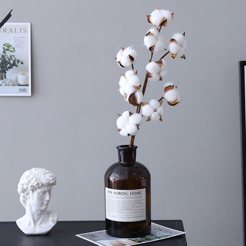 Naturally Cotton Artificial Plants, Floral Spray Wedding, Outdoor Garden Garland, Spring Party Vases Decor for Home