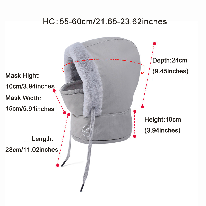 Knitting Breathable Winter Women's Balaclava Hat, Unisex Plush Balaclava, Warm Neck Scarf with Face Mask for Sports.