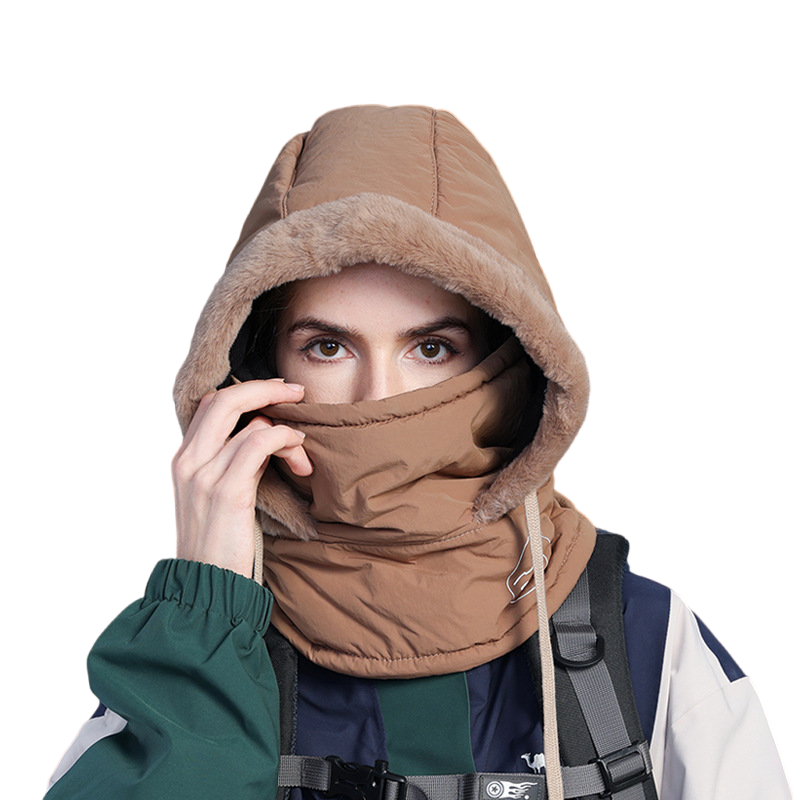 Knitting Breathable Winter Women's Balaclava Hat, Unisex Plush Balaclava, Warm Neck Scarf with Face Mask for Sports.