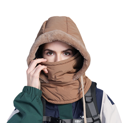 Knitting Breathable Winter Women's Balaclava Hat, Unisex Plush Balaclava, Warm Neck Scarf with Face Mask for Sports.