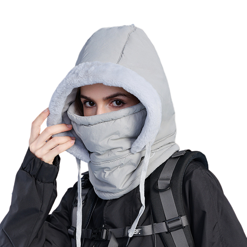 Knitting Breathable Winter Women's Balaclava Hat, Unisex Plush Balaclava, Warm Neck Scarf with Face Mask for Sports.