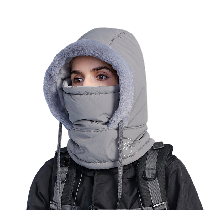 Knitting Breathable Winter Women's Balaclava Hat, Unisex Plush Balaclava, Warm Neck Scarf with Face Mask for Sports.