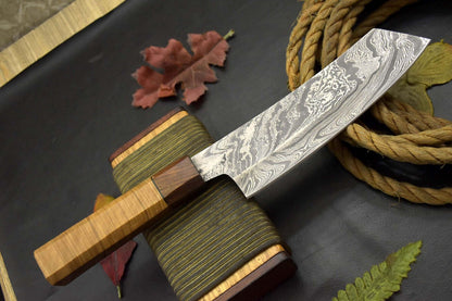Full Tang Damascus Steel Kitchen Knife  Custom Handmade Design 2