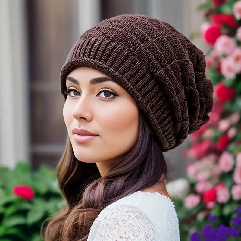 Fashionable Chunky Slouch Beanie For Women Lightweight Autumn Cap With Elastic Ear Warmers Hand Was 7