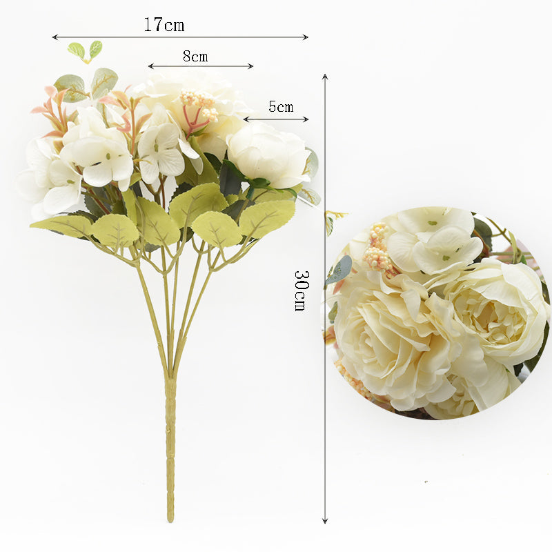 Artificial Rose Peony Bouquet, High Quality Fake Flowers, Home Decor, Wedding Decoration, Plants Arrangement