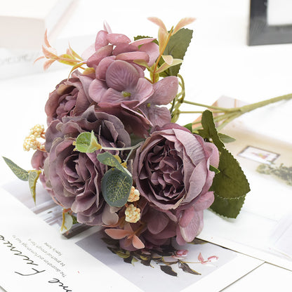 Artificial Rose Peony Bouquet, High Quality Fake Flowers, Home Decor, Wedding Decoration, Plants Arrangement